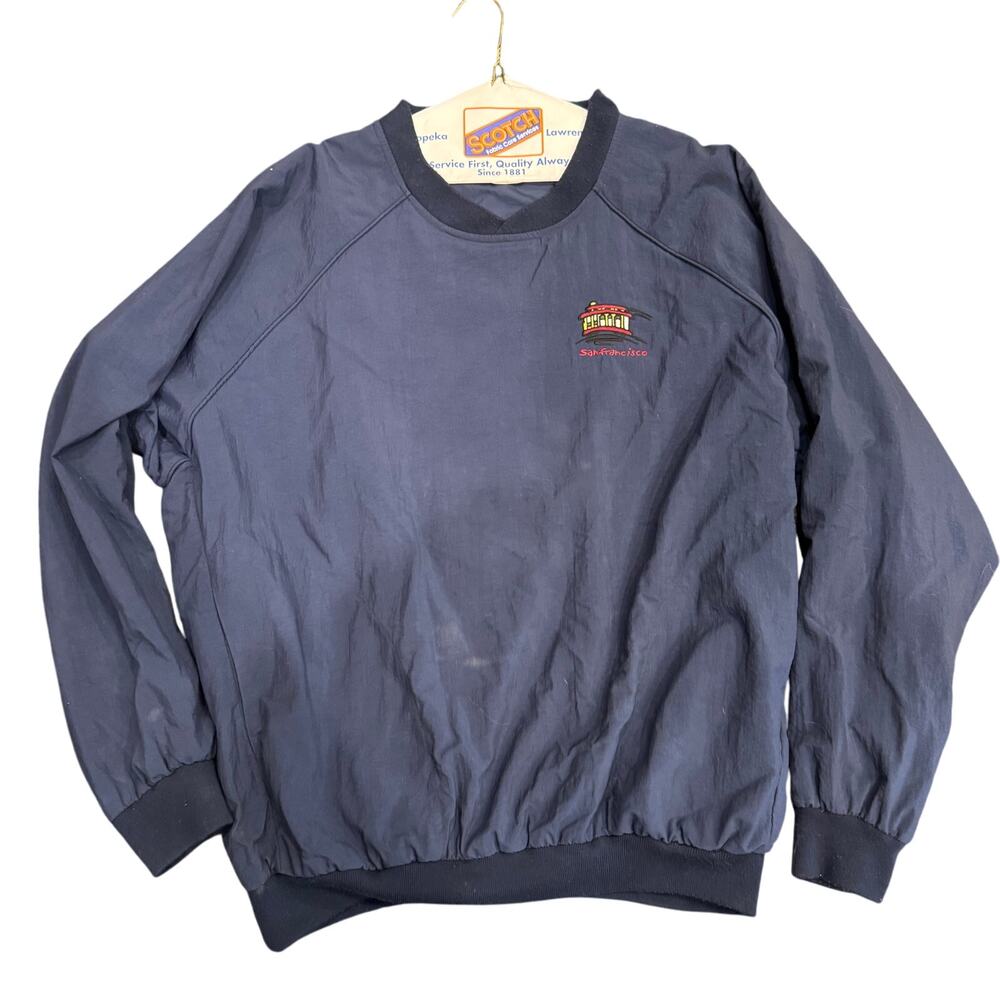 VTG San Francisco Stitched Streetcar Pullover Jacket Size L Men's Crazy Shirts